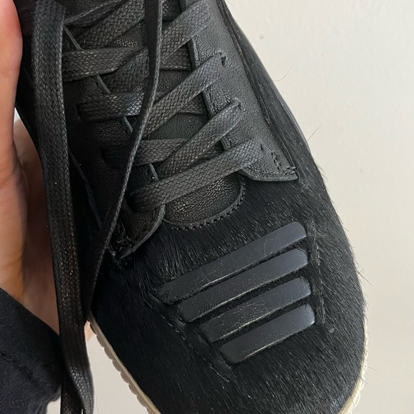 Women's Black Fur-Trimmed Sneakers, Alexander McQueen Puma Joustesse Mid - Picture 7 of 8